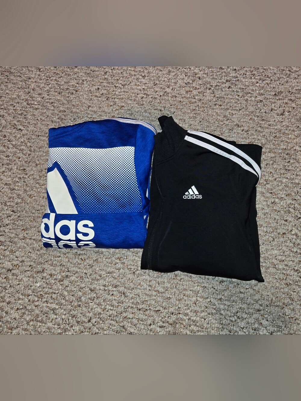 Adidas Bundle Youth Boy Size Large Blue/ Black Hoodie, Jacket